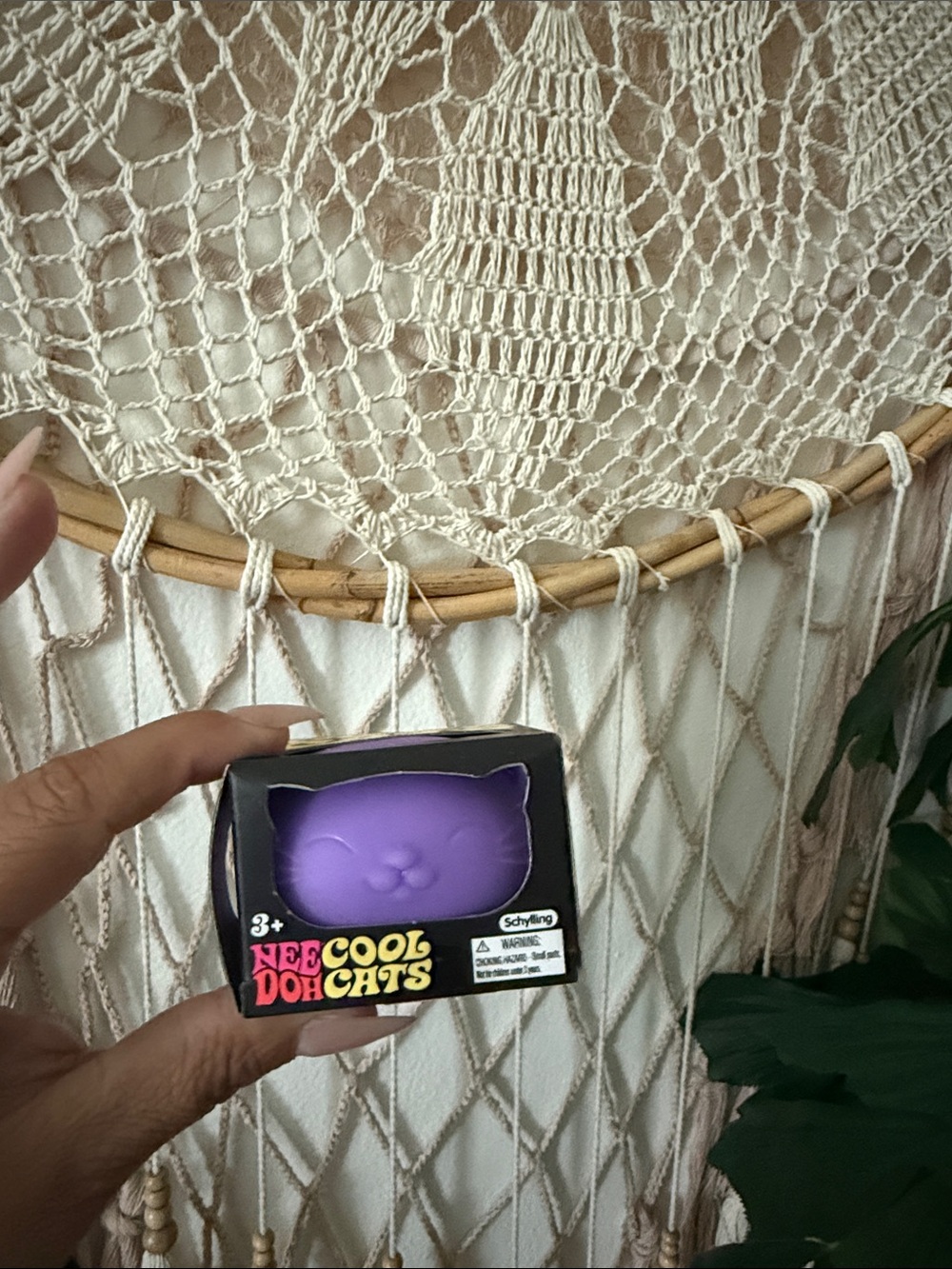 VIRAL Nee Doh Cool Cats Purple Stress Ball